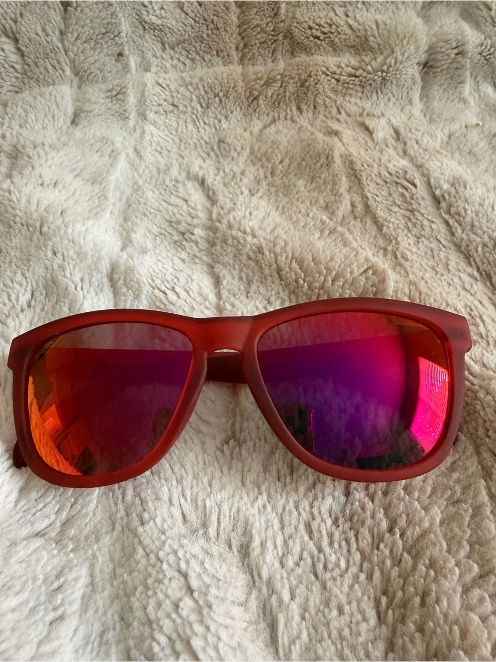 goodr Red Mirrored Sunglasses - Lightweight UV Protection